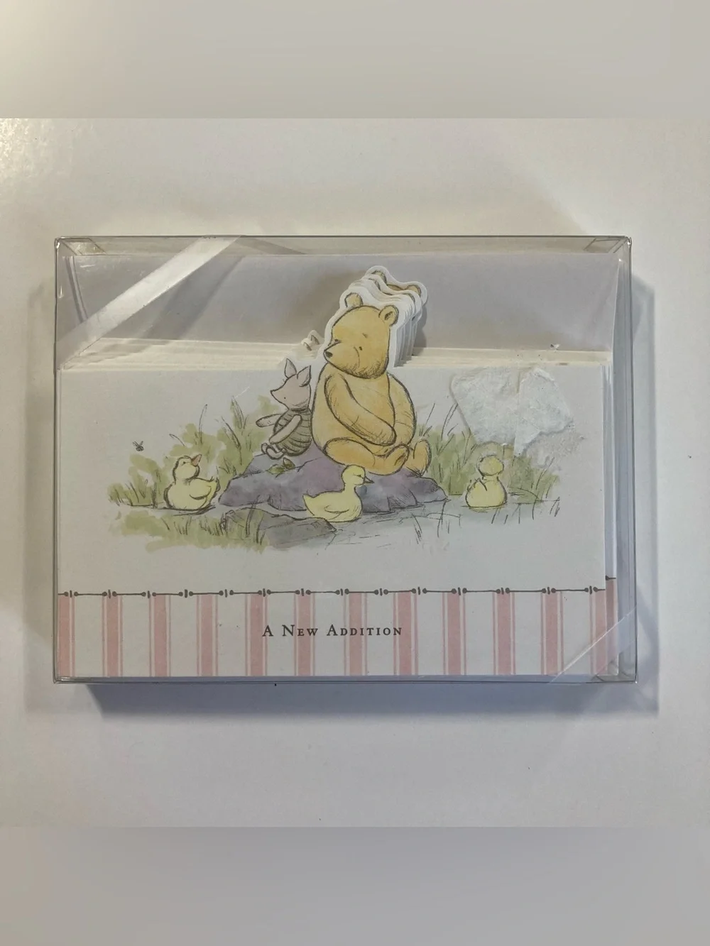 Lot - 6 pks Classic Pooh Baby Announcement 60 Cards Pink Blue Girl Boy Michel Co
